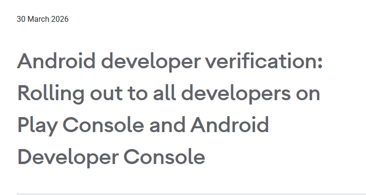 E assim começa....
Programa de verificação dos programadores em Android já arrancou.