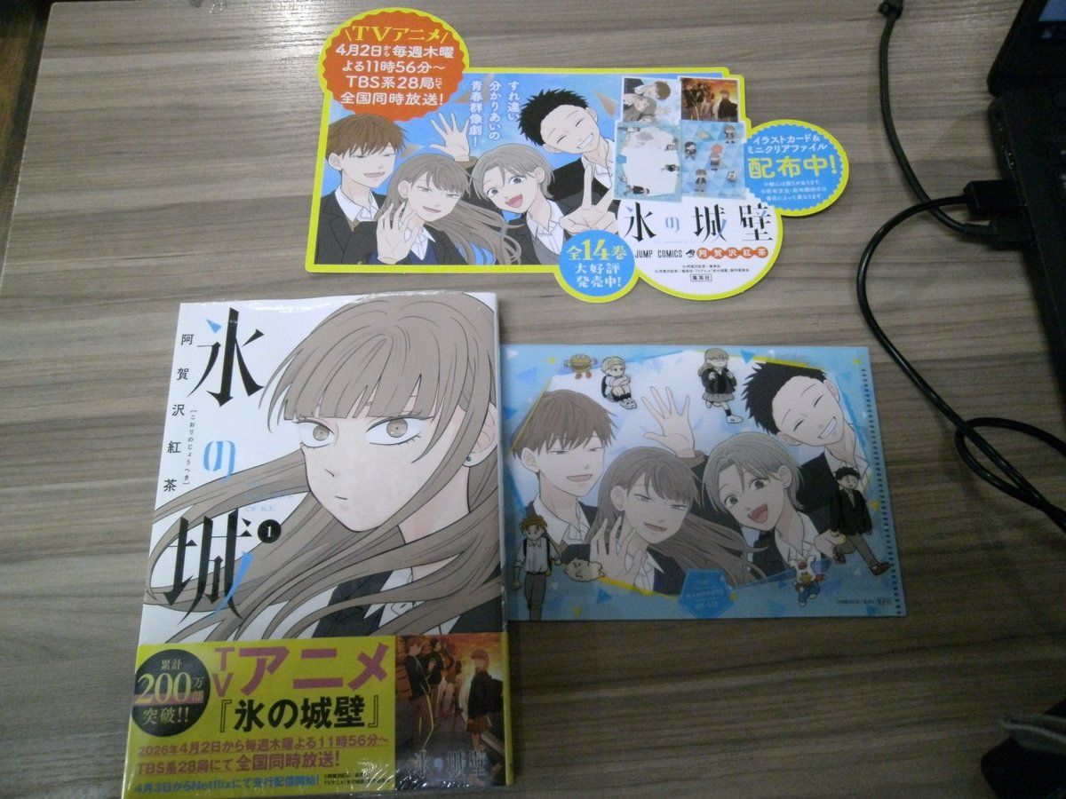 氷の城壁 全14巻セット　クリアファイル付き 4月2日アニメ放送開始 「＃氷の城壁」全14巻コミックス発売中です