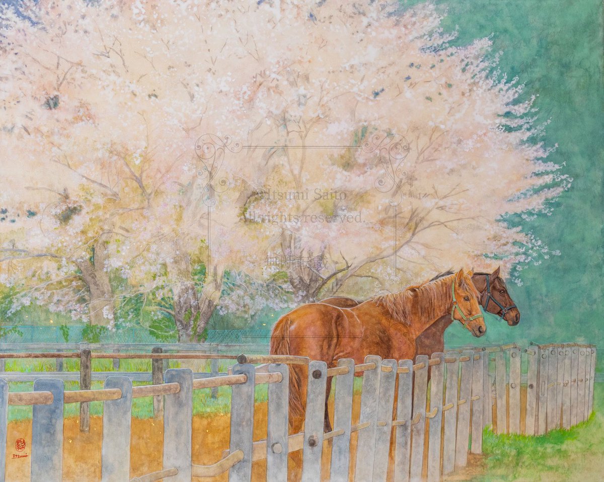 Itsumi_斉藤いつみ_馬の絵画家 tweet media
