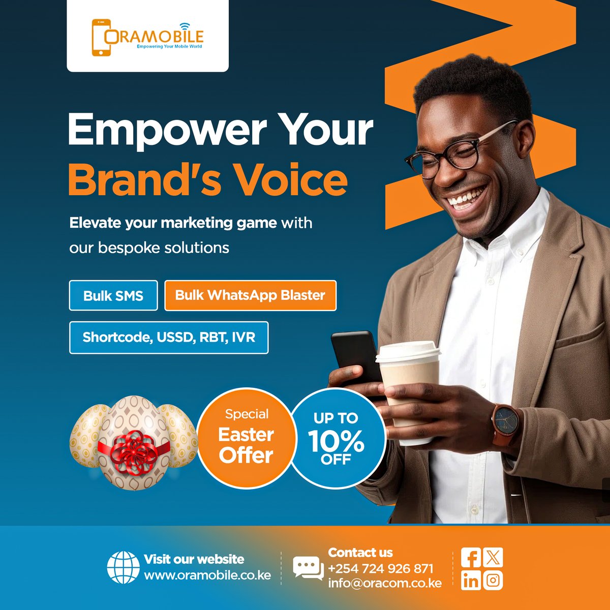 cnt_tours's tweet photo. Oracom Group Easter Offers are live! Through Oramobile, enjoy discounted Bulk SMS &amp; WhatsApp services. Full details here https://t.co/sIl60fKJAs #BulkSMSWithOramobile https://t.co/Mu6AjaSPNd