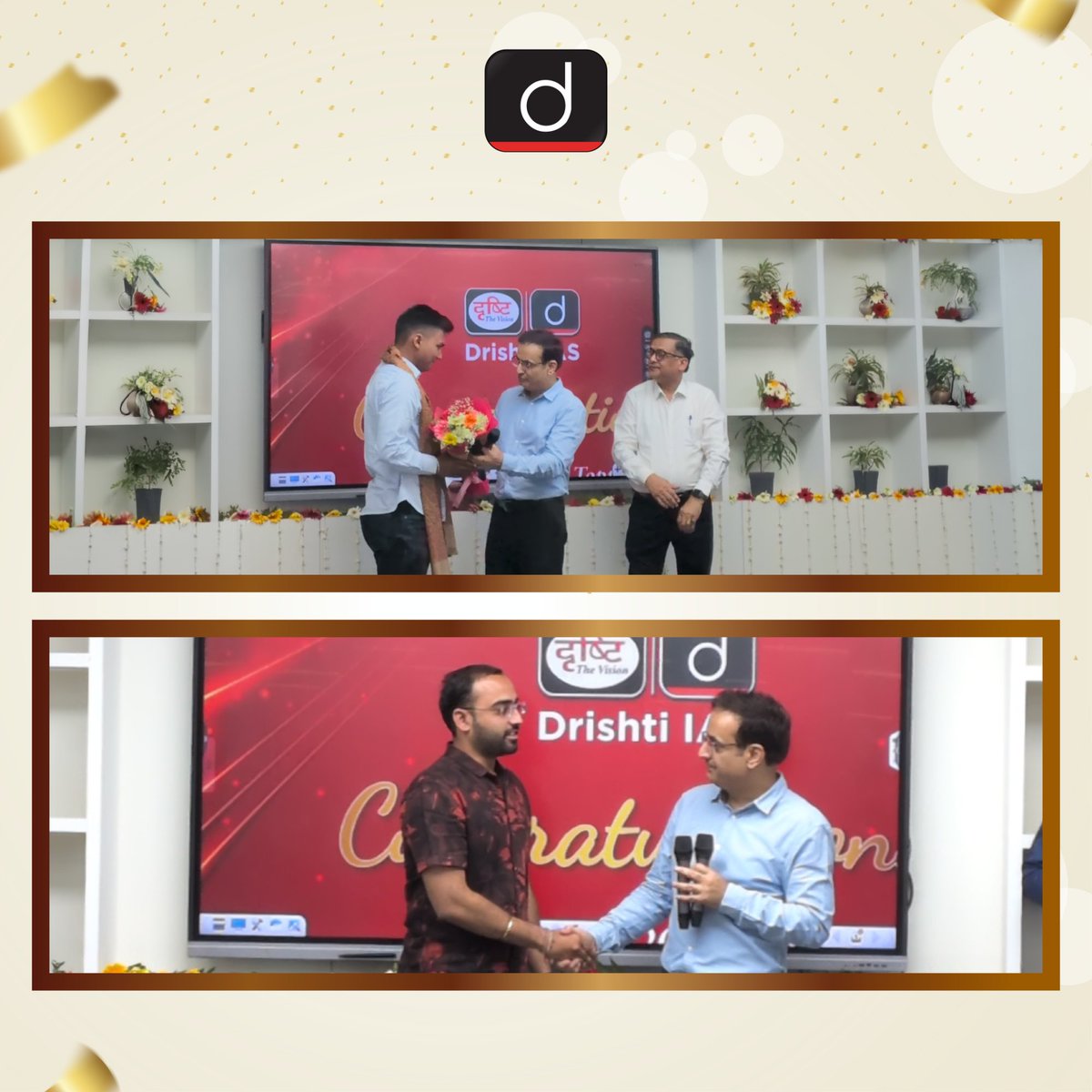 drishtiias's tweet image. A remarkable event celebrating UPSC 2025 toppers journeys, hosted at Drishti IAS, Noida —an inspiring blend of honour and interaction.

#Celebrations #UPSC2025 #UPSCToppers #Success #DrishtiIAS