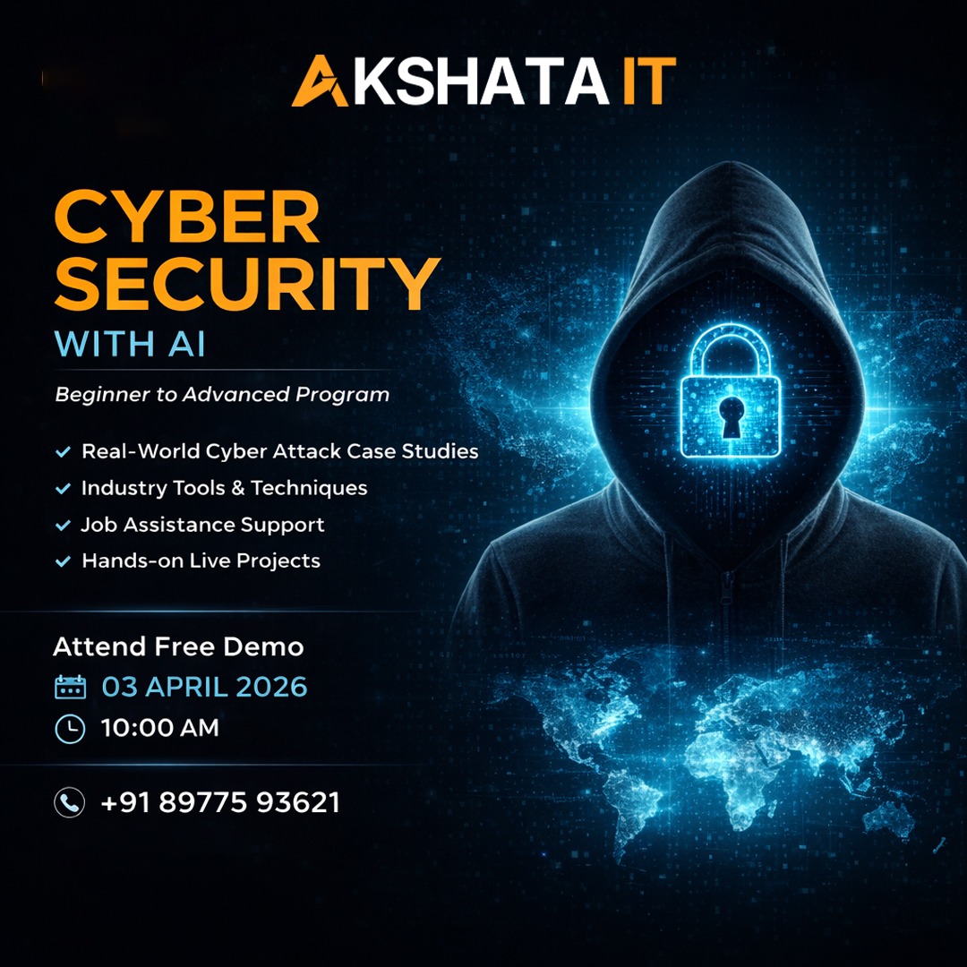 QualityT21066's tweet image. 🚀 Step Into the Future with Cyber Security &amp;amp; AI!
👉Visit Website: akshatait.com
👉Click: akshatait.com/cyber-security…
👉Enroll More Courses: docs.google.com/.../1FAIpQLSd4…
📞+91 8977593621
#CyberSecurity #CyberSecurityCourse #EthicalHacking #AIinCyberSecurity #InformationSecurity