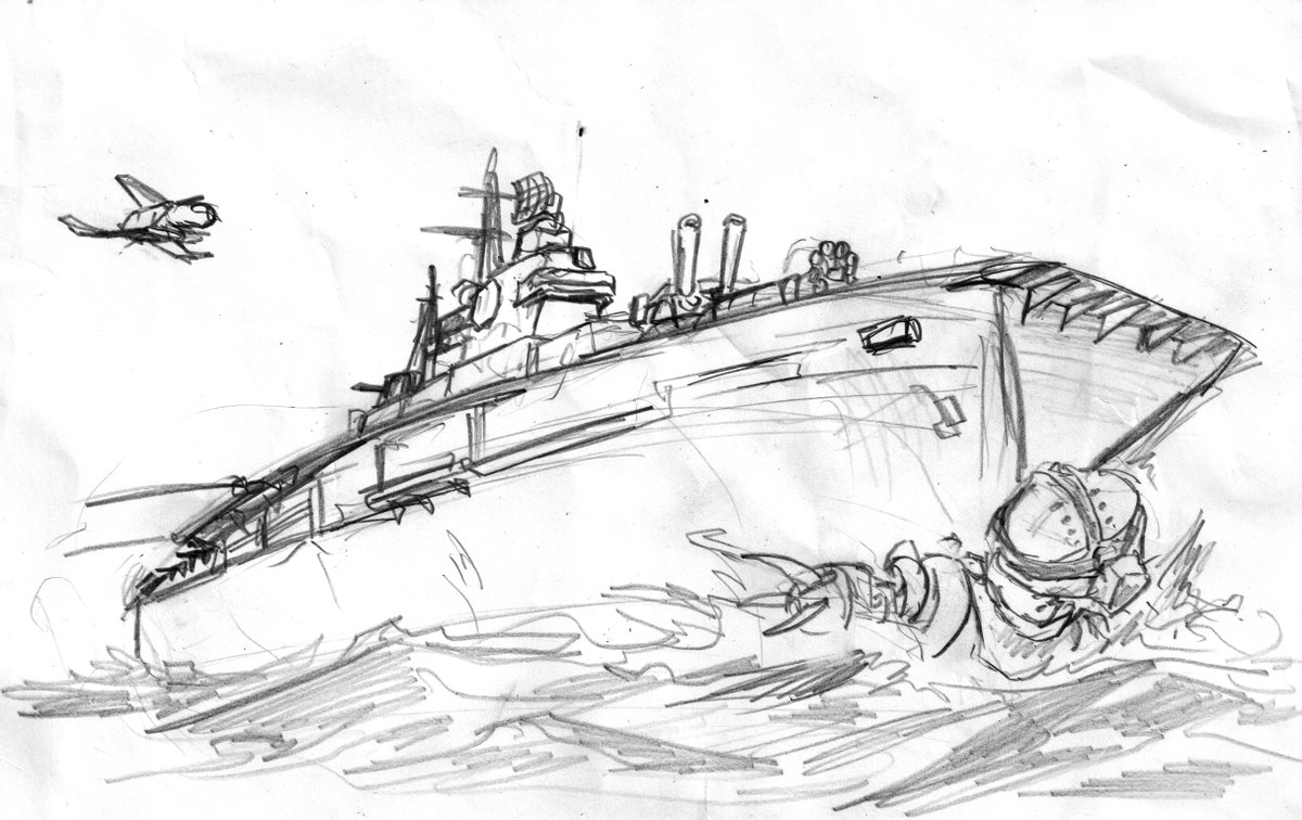 #今月描いた絵を晒そう
メイド服尾張と昨日のデモイン。
艦艇練習は対潜空母ヒマラヤと重巡古鷹。
うーむ。
少ないだろうなと思ってはいたけど実際少ない。 