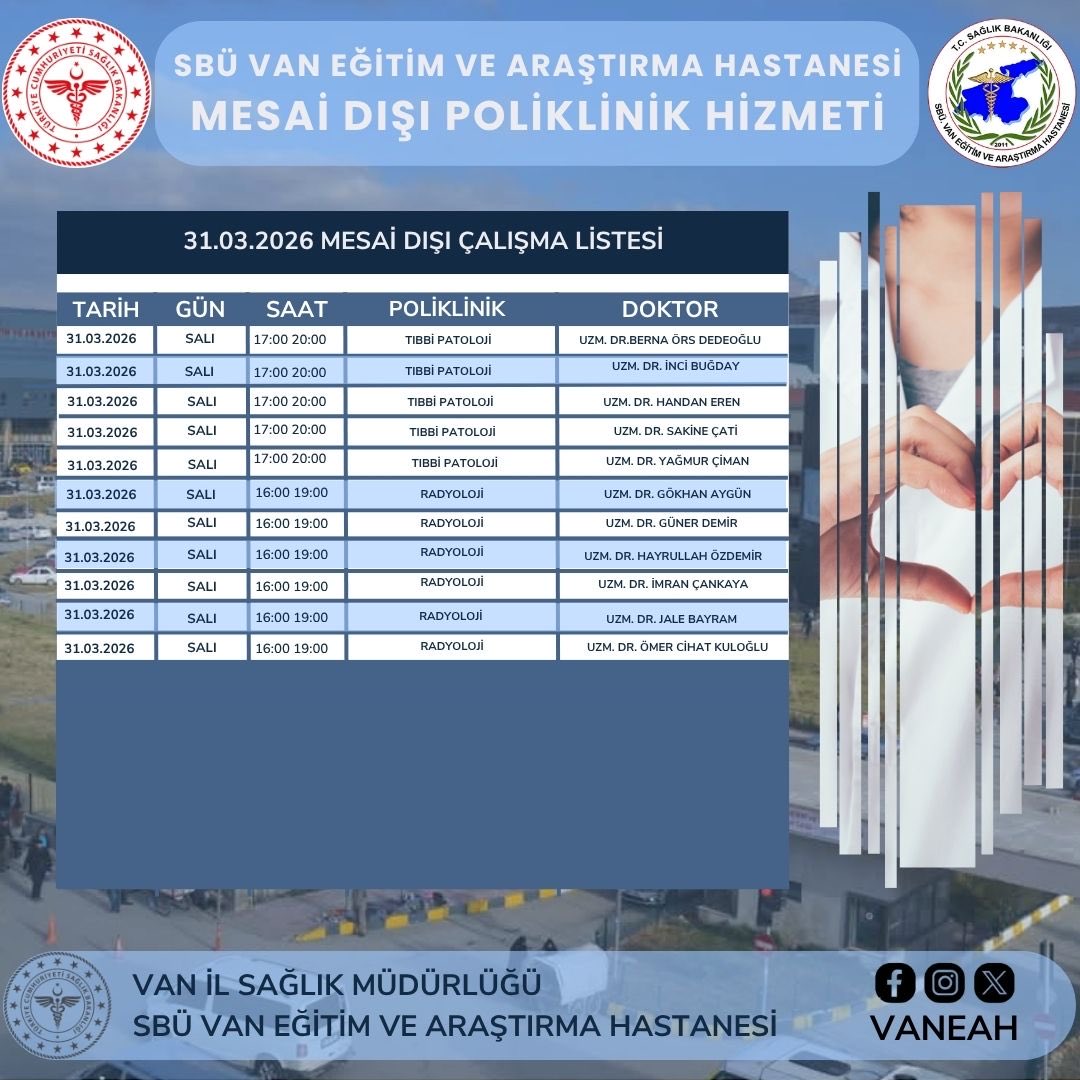 S.B.Ü. Van Eğitim ve Araştırma Hastanesi tweet media