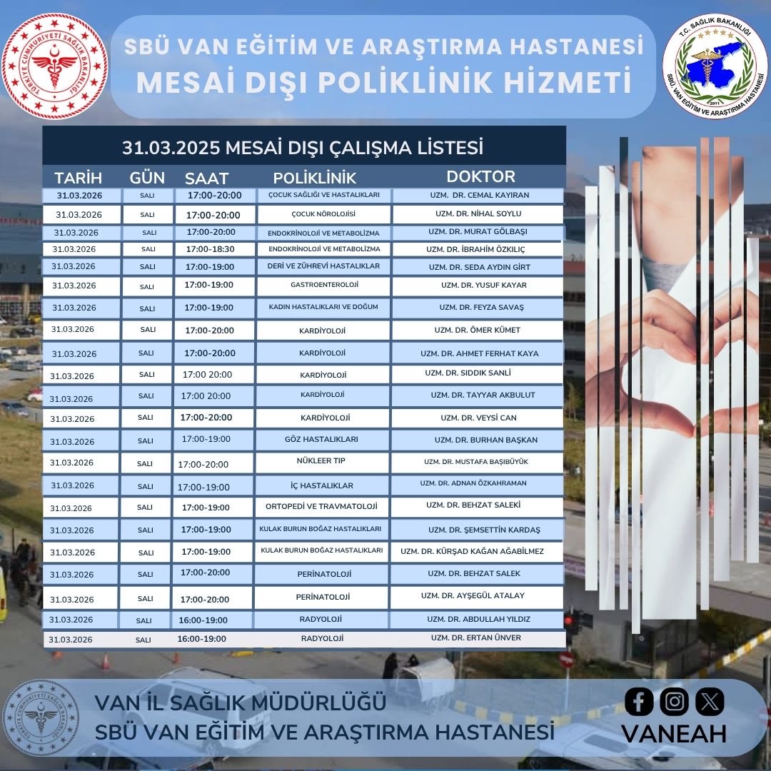S.B.Ü. Van Eğitim ve Araştırma Hastanesi tweet media
