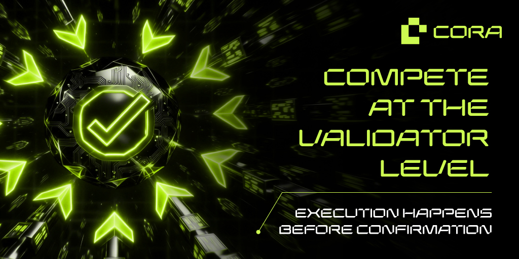 Cora_Mev's tweet photo. Compete at the validator level. ⚙️🔗
Execution happens before confirmation. ⏱️⚡

CORA operates where transactions are prioritized and outcomes are decided. 🧠📊
Where pre-block execution turns timing into measurable advantage. 🚀💰

Win the race before the block is written. 🧱🔐

#CORA #MEV #Polygon #Crypto #DeFi #Web3
