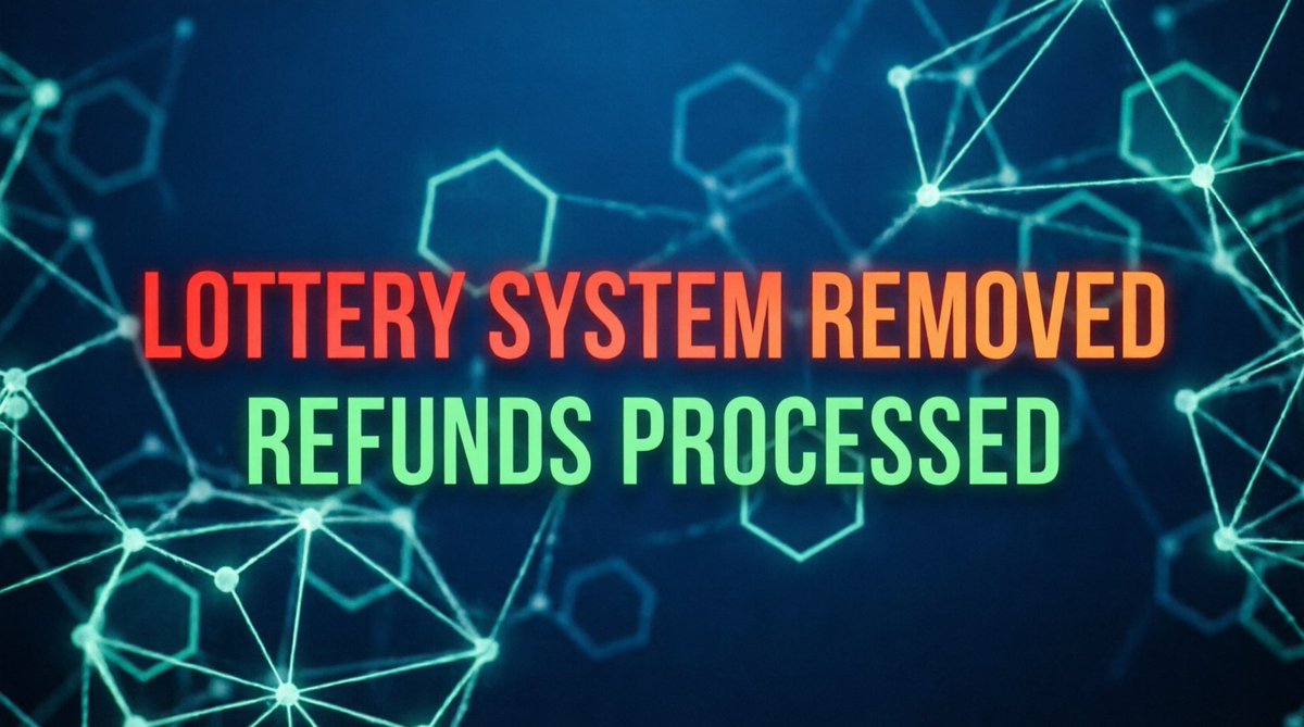 Nexus_Labsyu's tweet photo. 🚨 NEXUS UPDATE 🚨
🎰 Lottery System has been removed permanently

💰 All 0.30 TON refunds are already completed
✅ Funds sent back to original wallets
⚡ Core mining &amp; rewards continue as normal
🎁PLAY NOW: https://t.co/dvpf0pw1hM

#NEXUS #Crypto #TON 🚀 https://t.co/m4qT6u8XKn