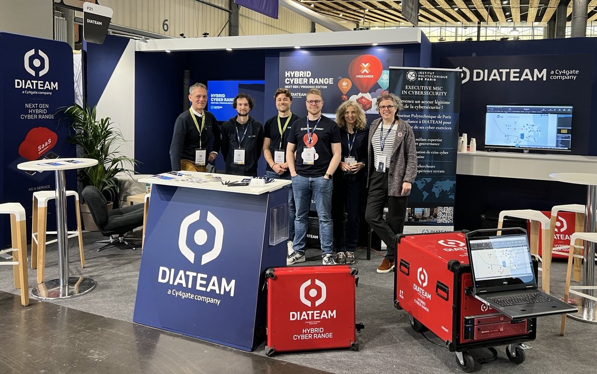 diateam_labs's tweet photo. DIATEAM x @INCYBER_Europe 2026
Our team is eager to welcome you at #FIC 26 in Lille on booth #F21.
Come  have a chat with us, let's talk about Cyber Range, cyber crisis  exercises or cybersecurity as a whole in your favorite sector of  activity.
https://t.co/SBRjQALvcC
#incyber https://t.co/88NHkkrjq6