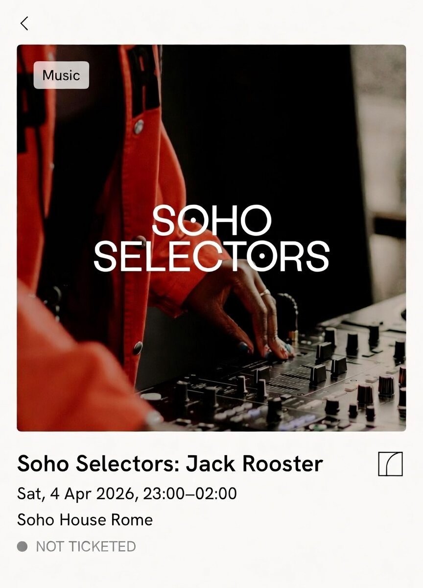 Looking forward to be back at Soho House this weekend for a CLUB set. See you on the dancefloor #SohoSelectors ✨️🎶🇮🇹♥️