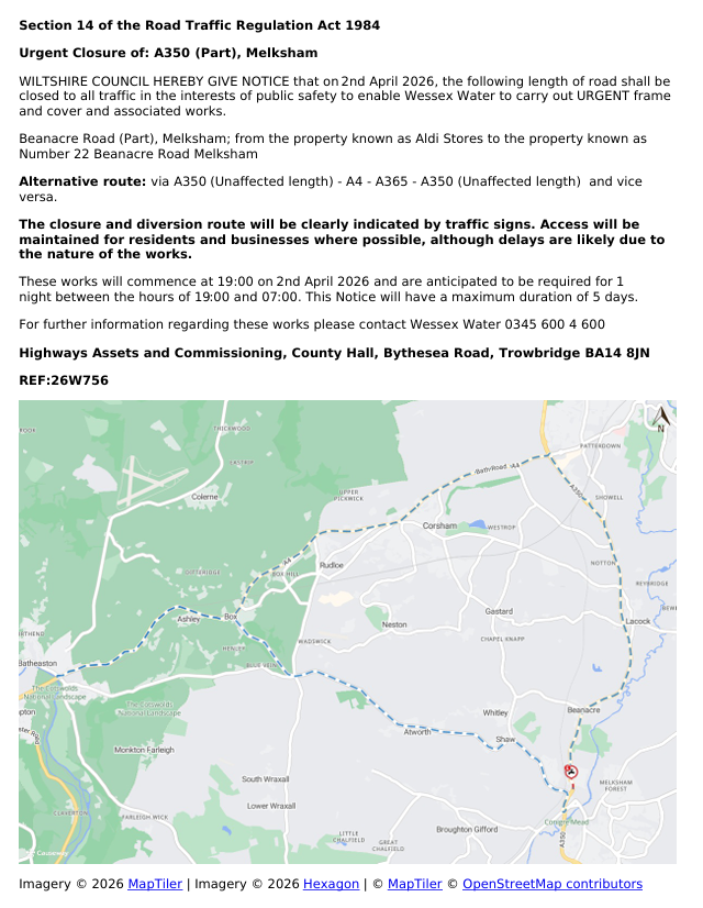 Teresa Strange Melksham Without tweet media