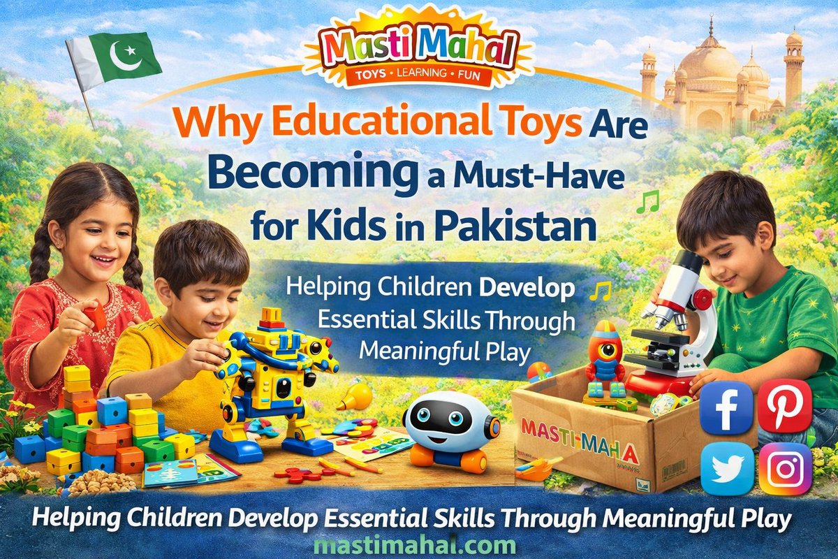 mastimahal's tweet image. Why Educational Toys Are Becoming a Must-Have for Kids in Pakistan 
#mastimahal #toysinpakistan #toysforkids #toys #trending #pakistan 
Link: medium.com/p/why-educatio…
