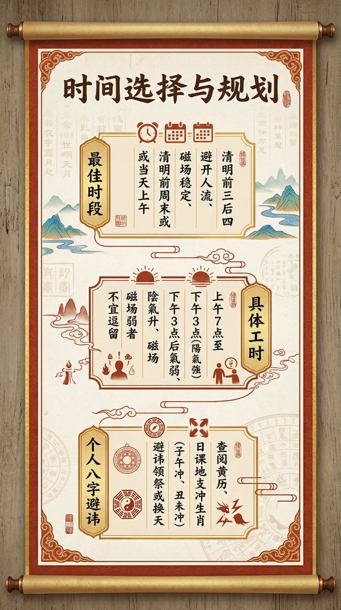 MasterBo_Dao's tweet photo. 清明节将至，针对清明节前的准备工作及注意事项，我为你整理了以下这份实操指南 #八字 #阴山 #玄学 #命理 #风水 #清明节 https://t.co/bZMbr1Fk01
