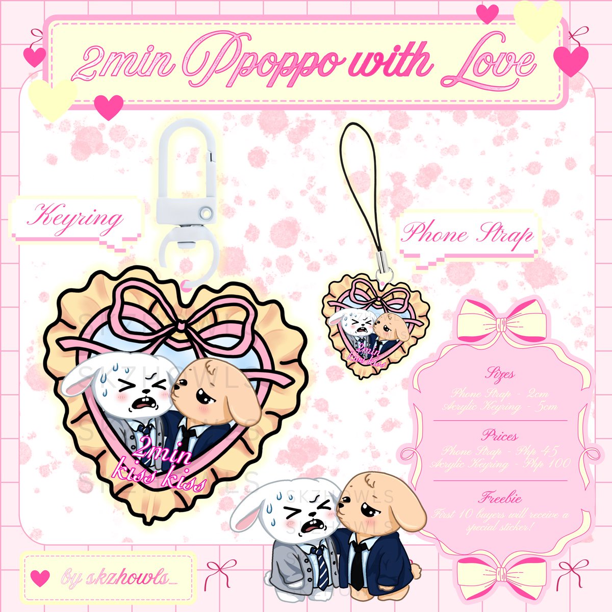 SKZHOWLS_'s tweet photo. 🎀 wts lfb ph 2min skz 🎀

🐶💋🐰 𝟐𝐦𝐢𝐧 𝐏𝐩𝐨𝐩𝐩𝐨 𝐖𝐢𝐭𝐡 𝐋𝐨𝐯𝐞 !

𝐎𝐫𝐝𝐞𝐫 𝐅𝐨𝐫𝐦: https://t.co/IlIbTSeQCw

DOO: April 30, 2026
DOP: May 2, 2026

𝐑𝐓 𝐆𝐢𝐯𝐞𝐚𝐰𝐚𝐲: 1 lucky winner will receive 1 keyring! https://t.co/XGunrwK8Uz