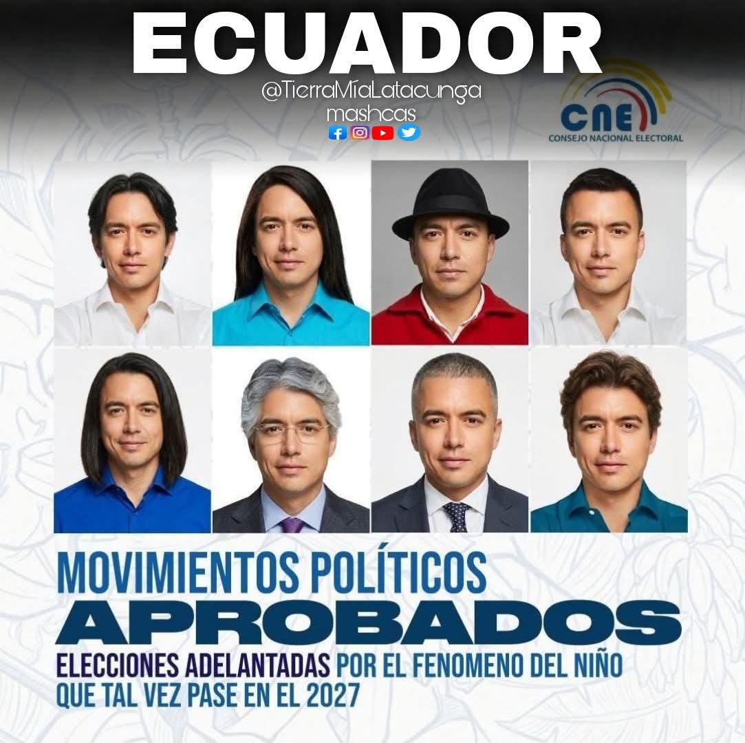 En el país de: "no me acuerdo el Artículo de la Ley, para cambiar calendario electoral" 🇪🇨 lo dijo Vicepresidente del CNE y cambiaron todo el #CalendarioElectoral vaya institucional tenemos en #Ecuador <a href="/bbcmundo_ultimo/">BBC Mundo - Noticias</a> <a href="/lajornadaonline/">La Jornada</a> <a href="/teleSURtv/">teleSUR TV</a> <a href="/ActualidadRT/">RT en Español</a> <a href="/LancerosDigital/">Lanceros Digitales</a>