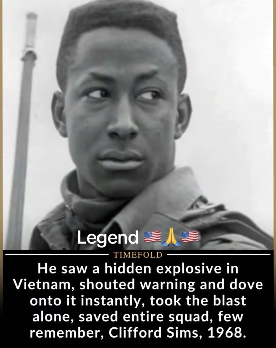 “Greater love has no one than this: to lay down one’s life for one’s friends.”  John 15:13. 🙏♥️🇺🇸

Clifford Sims saw the trap before anyone else did and in that single second, he made a decision that would decide who lived and who did not. 

It was February 21, 1968, near Hue
