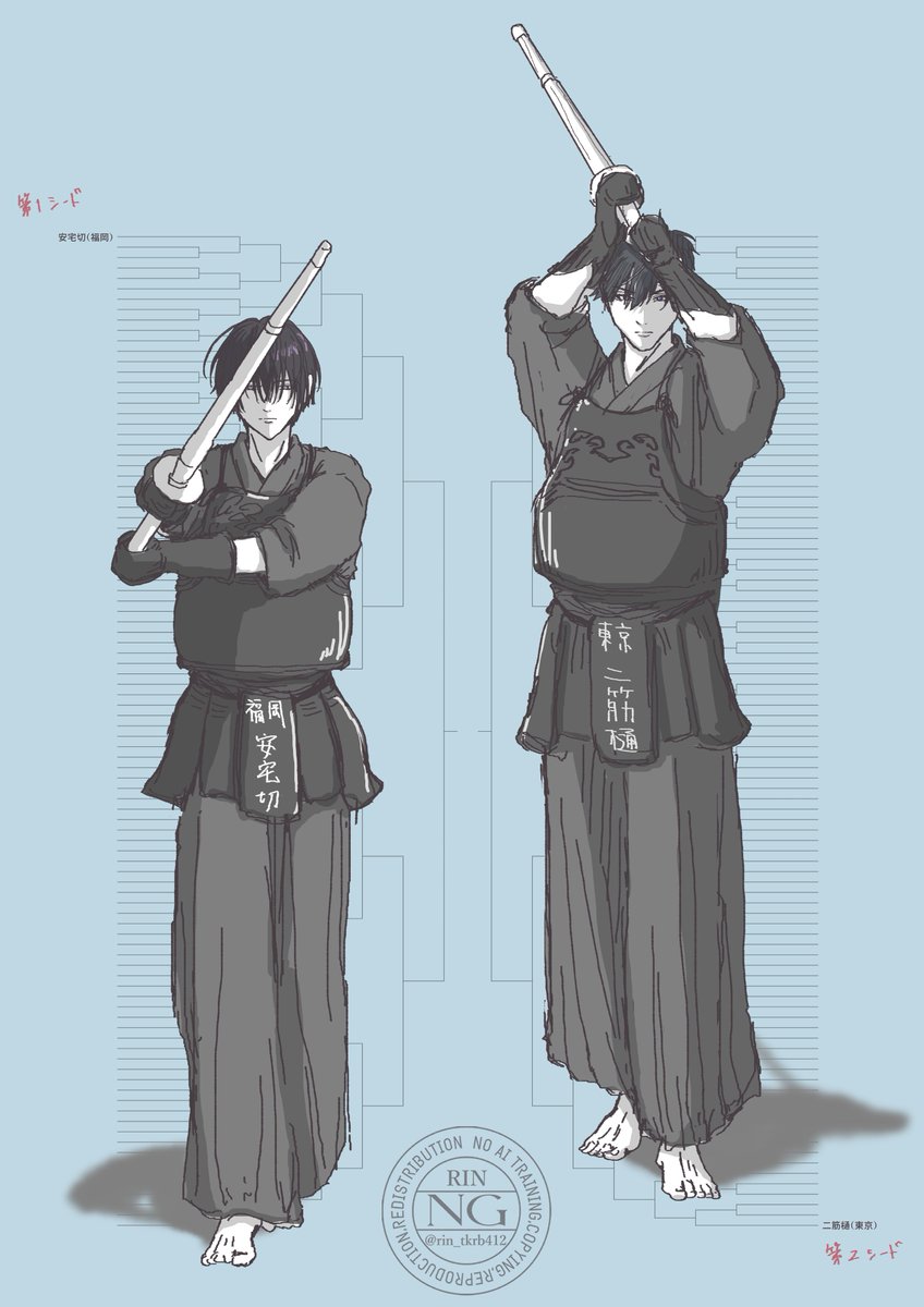 #⃣今月描いた絵以下略。ひと月ずっとDKのふたさん描いてました