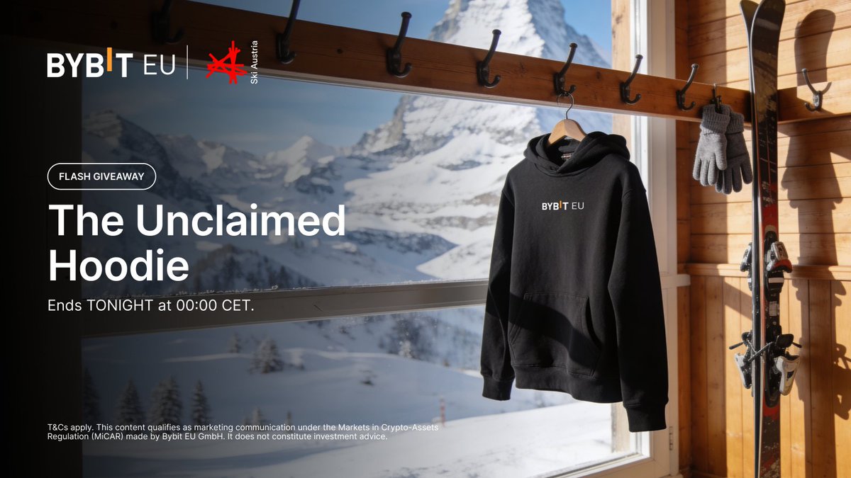 🚨 FLASH GIVEAWAY ALERT! 🚨

One of our exclusive champion-signed Bybit hoodies went UNCLAIMED!
Their loss is your massive gain. We are doing a lightning-fast redraw! ⚡️👕

How to enter &amp; win:
1️⃣ Like this post
2️⃣ Retweet (RT)
3️⃣ Visit: i.bybit.eu/16abgVFV and comment with: