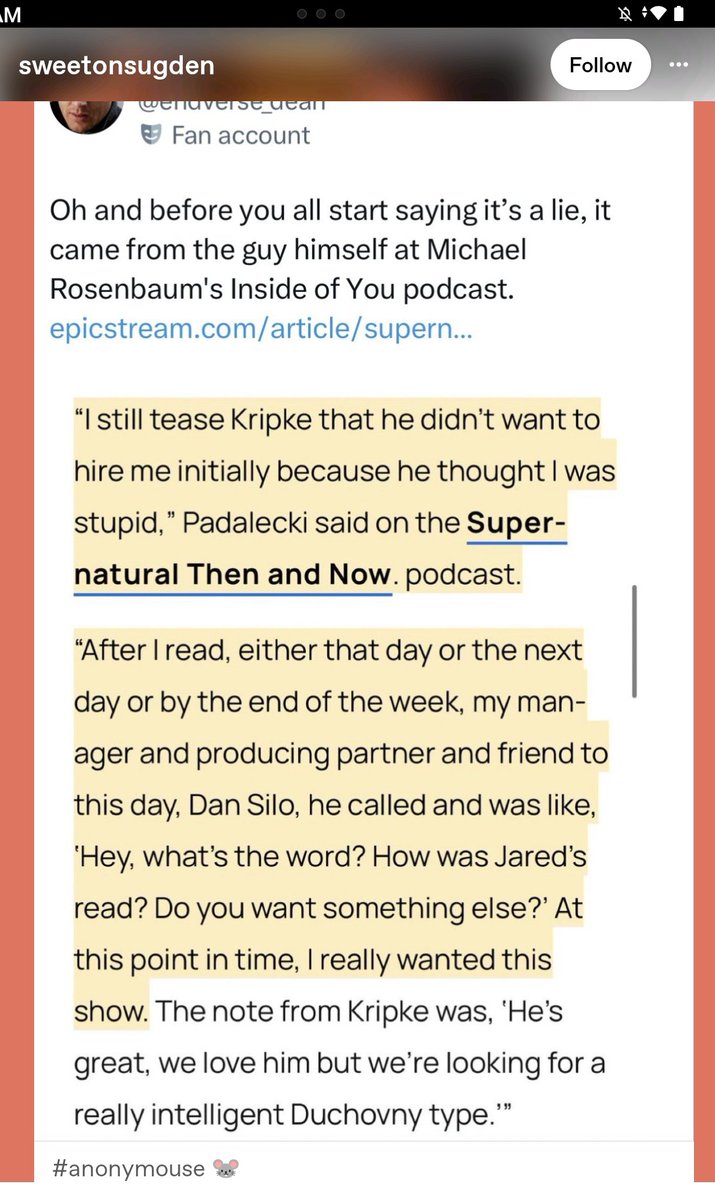 Multifandom fan tweet media