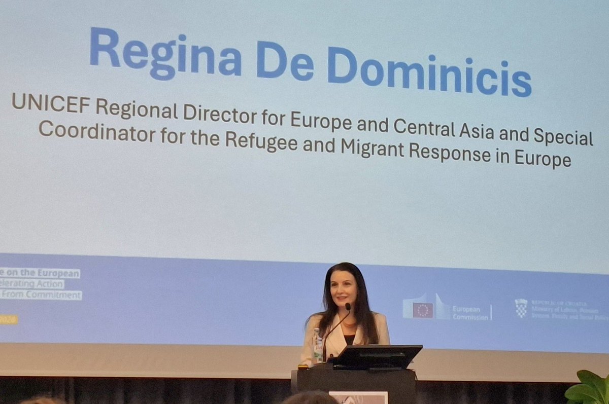 UNICEFKosovo's tweet photo. Children must stay at the heart of policies and investments. At the European Child Guarantee High-Level Conference in Zagreb, w/representatives from Kosovo we reaffirmed dedication to advancing inclusive policies &amp; strengthening services to ensure that no child is left behind! https://t.co/jROrnOhSA6