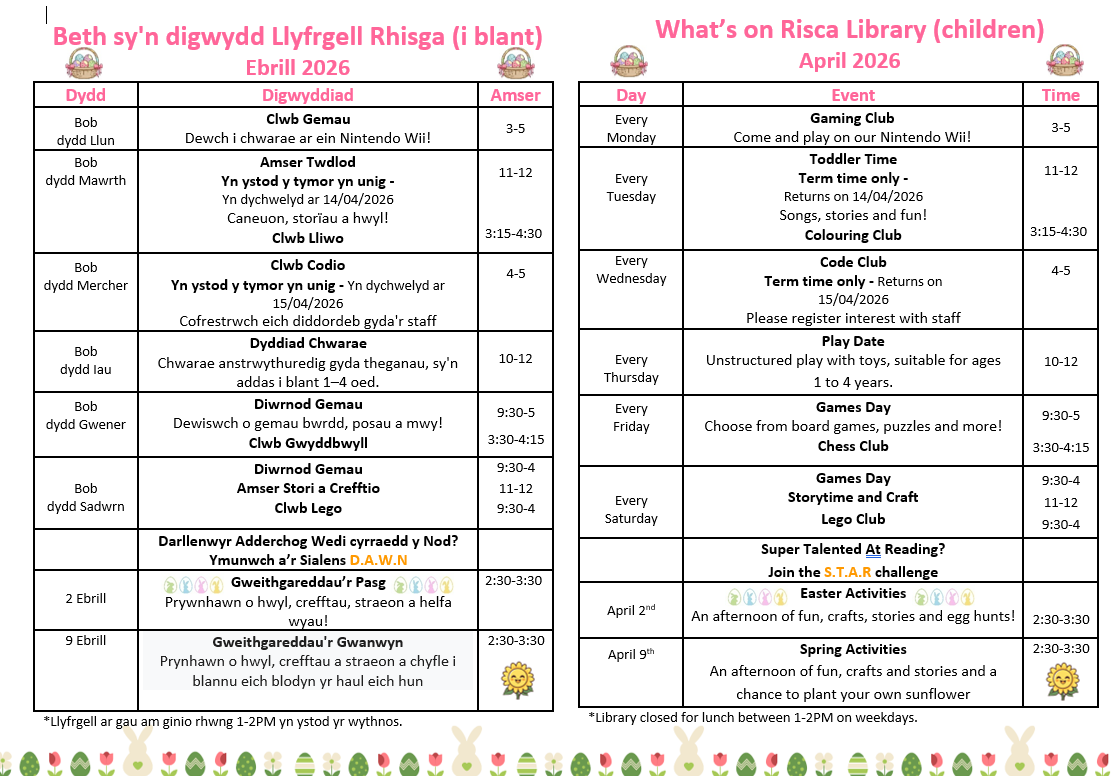 Llyfrgell Rhisga 📚 Risca Library tweet media