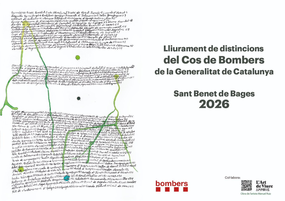 Ampans's tweet photo. 🎨 L’art com a eina d’impacte social.

Des de L’Art de Viure d’AMPANS impulsem solucions creatives que generen oportunitats reals de participació social i professional.

🚒 Col·laboració amb @bomberscat en el lliurament de distincions a Sant Benet de Bages. https://t.co/JoDSsCuiwg