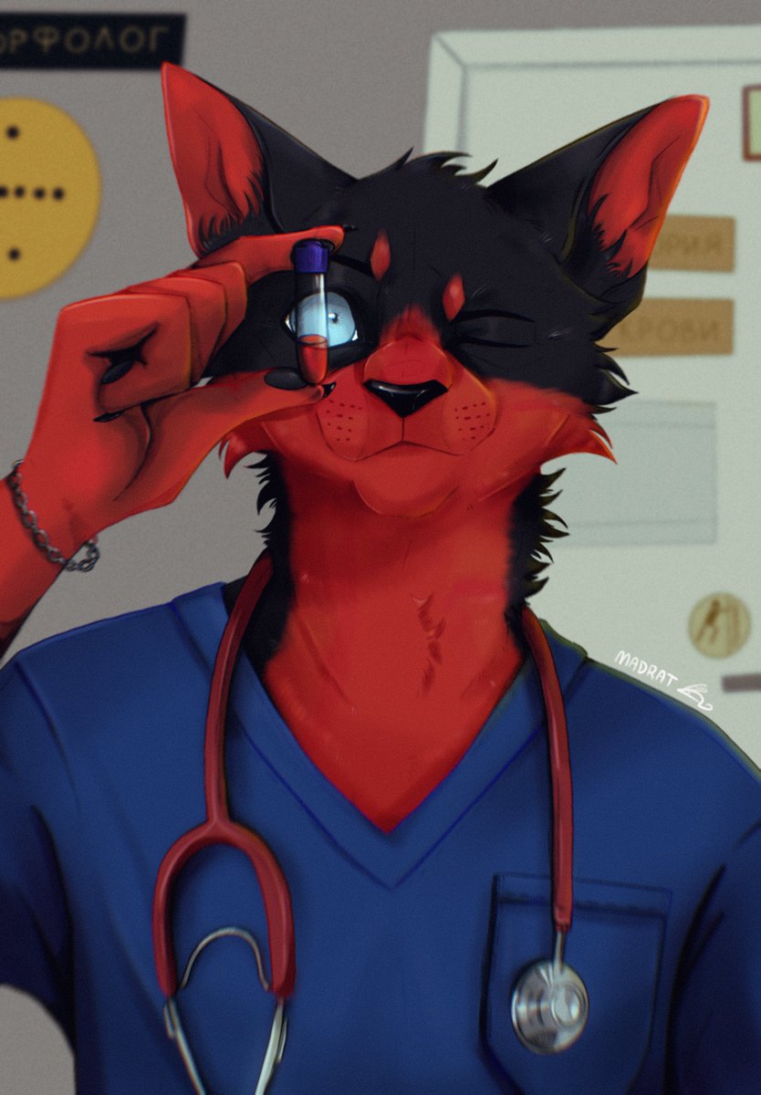 Andy_Ruthless's tweet photo. Bloody doc (or vet) 😼

#artist #art #cat #doctor #vet #CommissionedArt #commision #commission #red #black #digital #oc #originalart #furrycommision #furrymale #furry #bloody #draw #drawdigital #drawing https://t.co/N2QgniRmZp