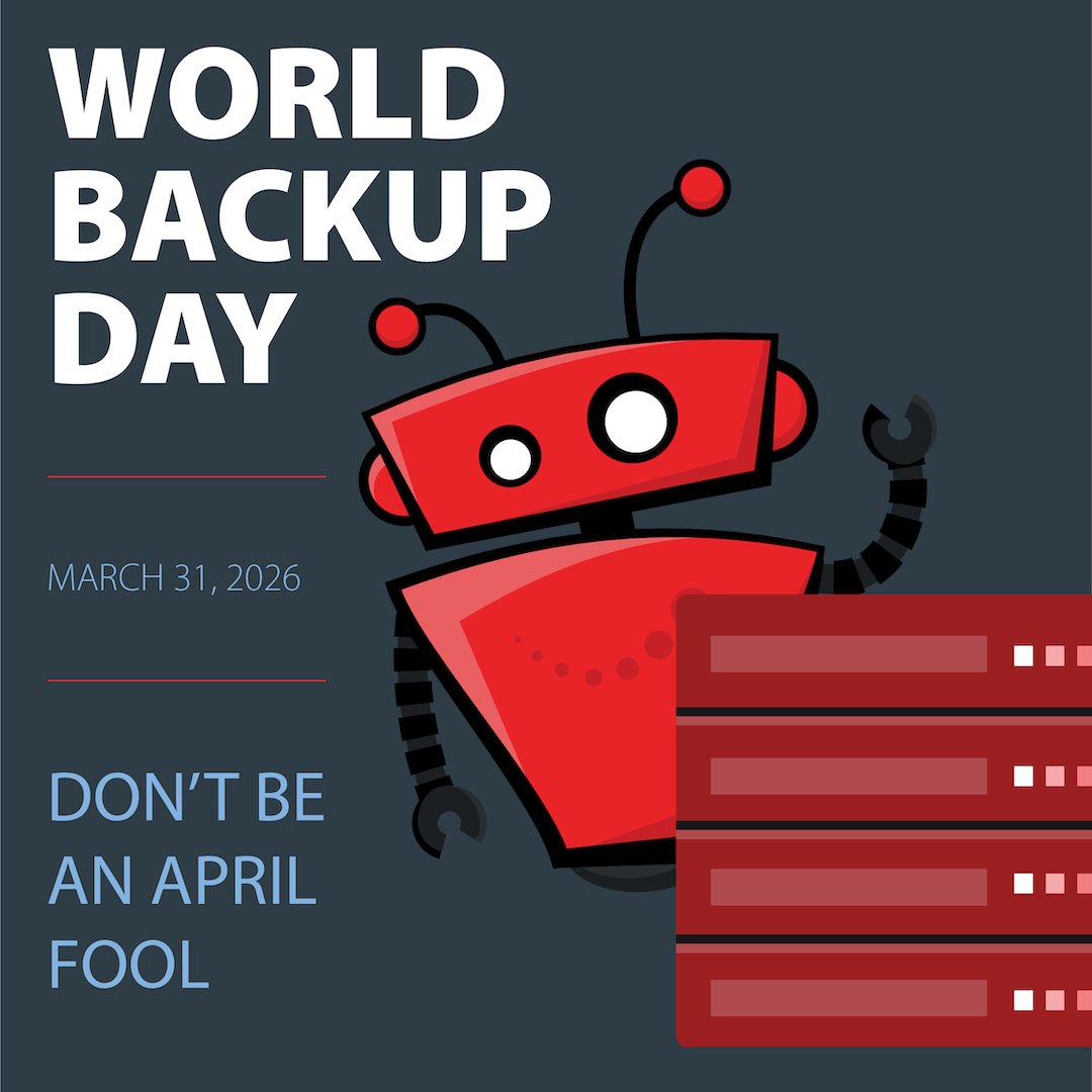 SierraExperts's tweet image. Today is World Backup Day. Don’t let a crash or ransomware catch you off guard. With automated backups and disaster recovery from Sierra Experts, your data is protected and ready to restore in minutes, not days.
#WorldBackupDay #CyberSecurity #RansomwareProtection