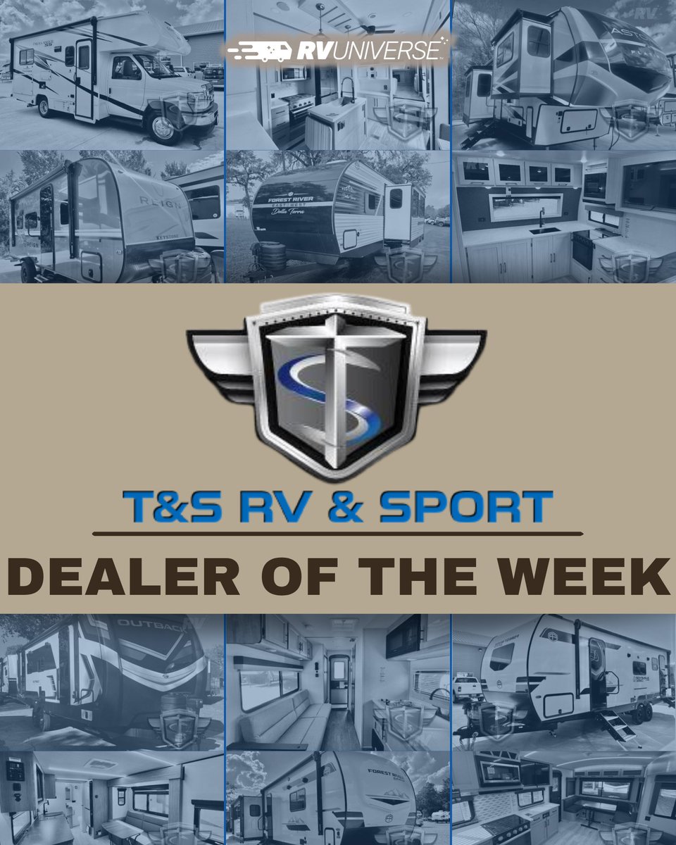 RVUniverse's tweet image. Dealer of the Week: T&amp;amp;S RV &amp;amp; Sport

T&amp;amp;S RV &amp;amp; Sport has three locations in Texas and has a wide inventory of fifth wheels, travel trailers, motorhomes and more from a variety of makes and models!

Click here to 𝐯𝐢𝐞𝐰 𝐢𝐧𝐯𝐞𝐧𝐭𝐨𝐫𝐲:
🔗 ow.ly/CYQW50YwW2W

#RVU #DOTW