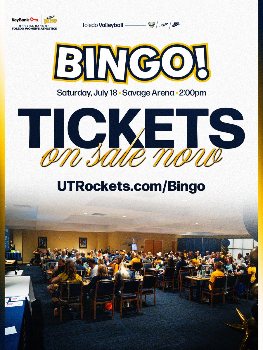 Toledo_VB's tweet photo. Tickets for our second annual Bingo event are on sale now! π
Don't miss out on a fun-filled afternoon. Purchase your tickets today π
https://t.co/G6N4V8M2G2
#TeamToldeo | @keybank https://t.co/osojjZWZgk