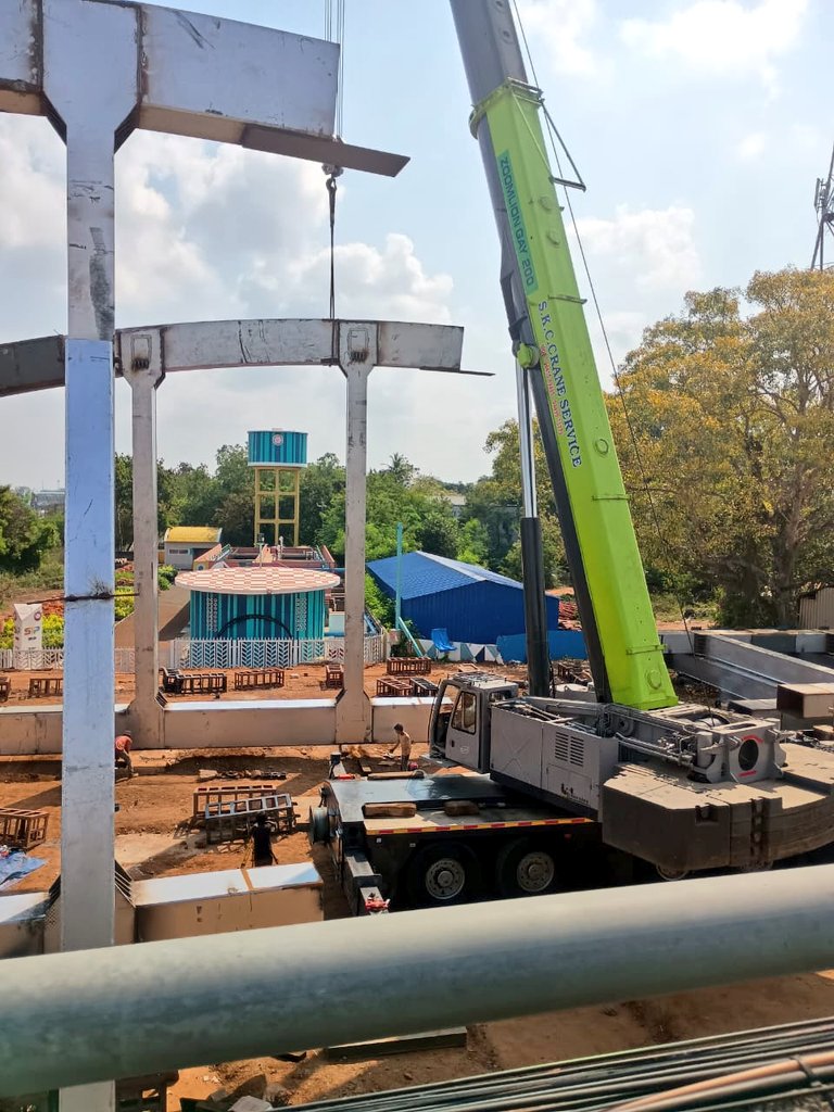 Trichiites's tweet photo. Installation of a Bowring Arch on the ROB as part of the Trichy Junction ROB Project Phase II in Trichy. https://t.co/pqBTP0r5lS