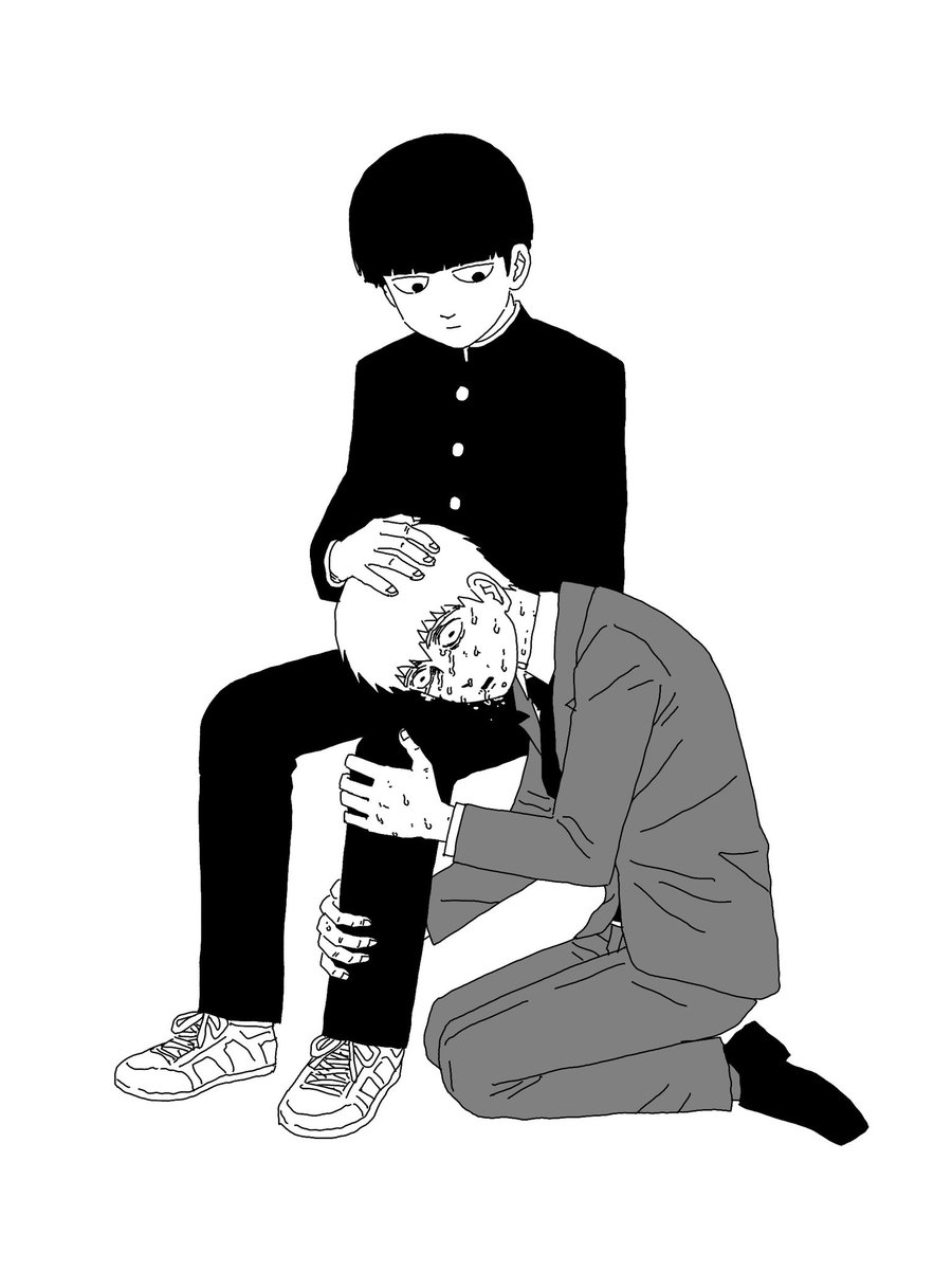没事的哦

#mp100 #モ腐サイコ100 #影山茂夫 #霊幻新隆 #mobrei #モブ霊