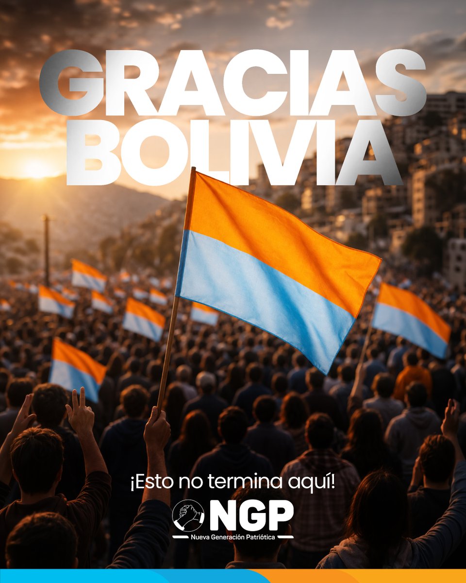 NGP_Bol's tweet photo. Gracias, Bolivia, por confiar y caminar con nosotros. Esto no termina aquí: seguimos adelante juntos. 🤝#Bolivia #NuevaGeneracion #NGP https://t.co/95gLhtyVli