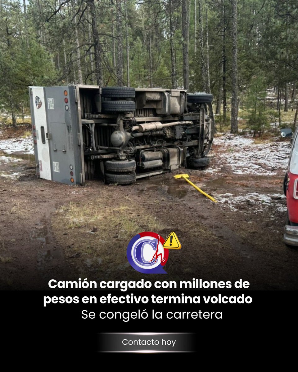 Sin embargo, todo indica que el operador del vehículo International se confió pese a la existencia de granizo acumulado y salió del camino abruptamente, lo que provocó su volcadura. contactohoy.com.mx/6lp6
<a href="/ContactoHoy/">Contacto Hoy</a> Durango