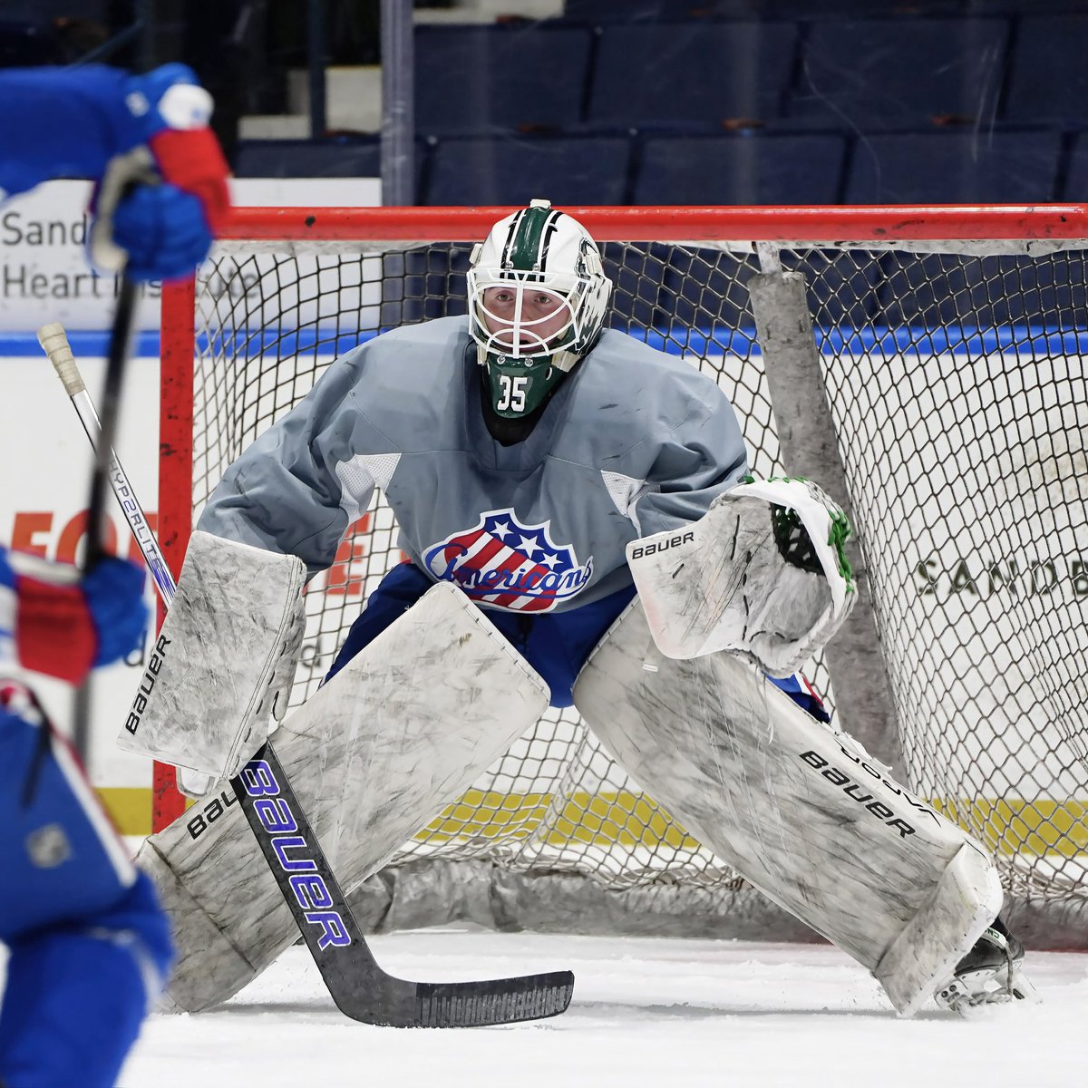 JrAmerksNAHL's tweet image. OUR EQUIPMENT MANAGER FREDDY PETERS SPOTTED IN THE AHL! 👀

Earning a special opportunity as an EBUG, our Equipment Manager Freddy Peters - a goaltender in his playing days - practiced with the Rochester Americans last week!

Way to go, Freddy! #LetsGetRowdy