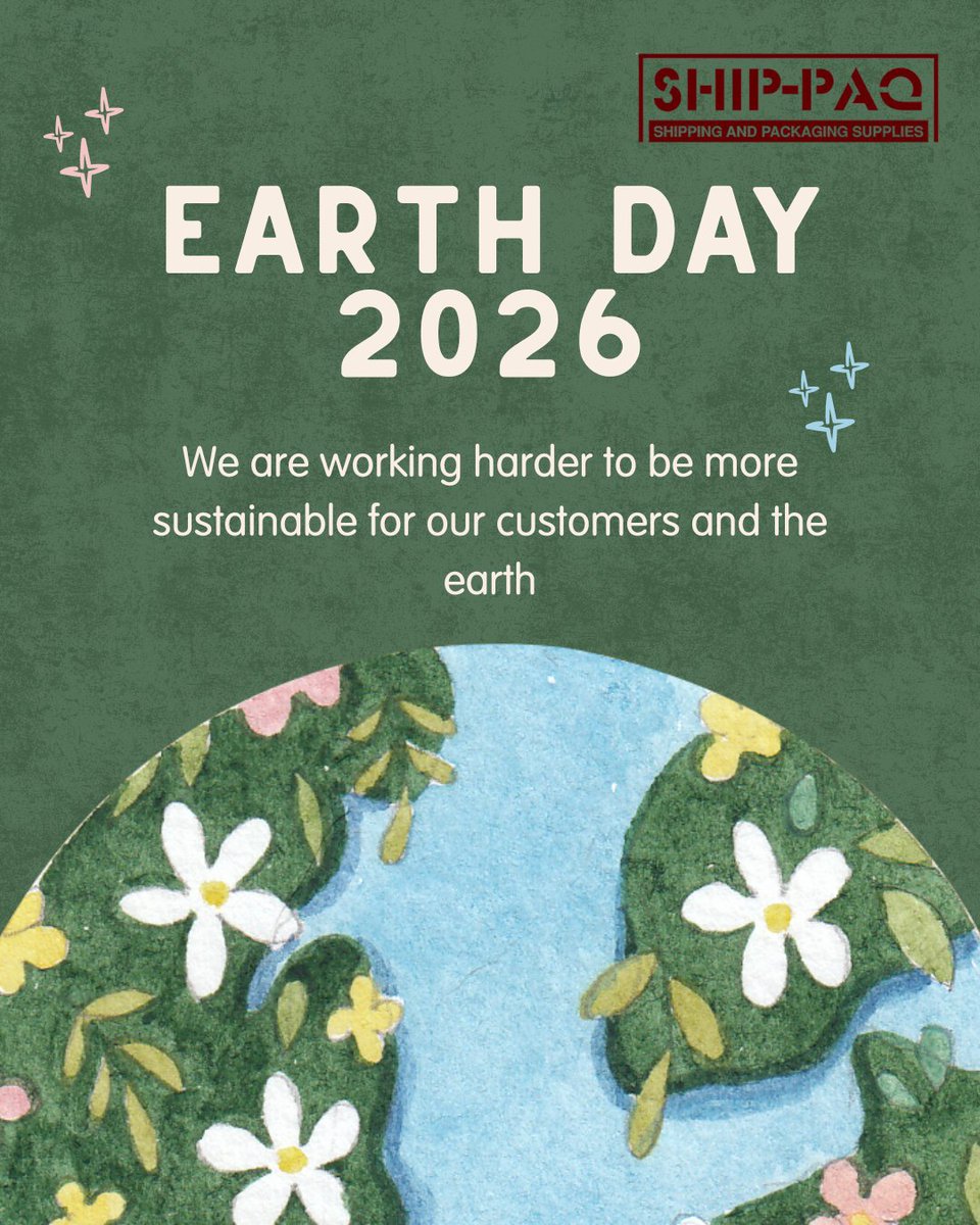 SHIPPAQ's tweet photo. Small changes make a big impact. 
This Earth Day, we’re committed to smarter, more sustainable packaging solutions—because every box shipped is a chance to do better.
#shippaq #earthday2026 https://t.co/6OGN6Kg14e