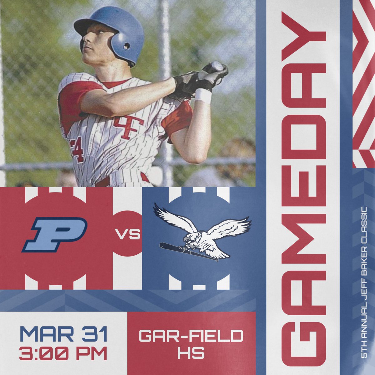 It’s Game Day! Eagles hit the road to take on Mount Vernon at 1230pm and Potomac at 3pm at Gar-Field HS in the 5th Annual Jeff Baker Classic! #TheCity🦅