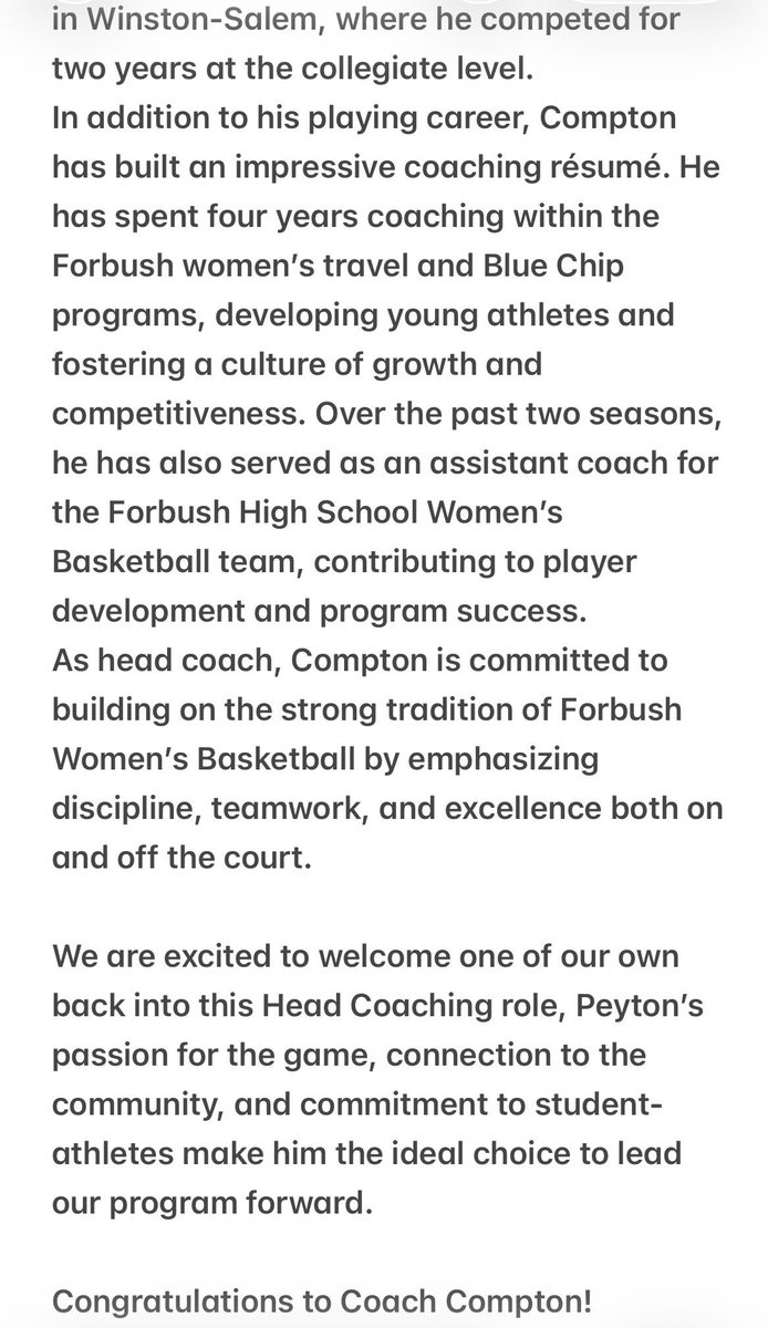 Forbush Athletics tweet media