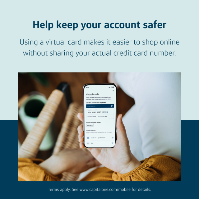 ChuckBerry93's tweet photo. Virtual cards let you make online purchases without sharing your actual credit card number, helping to keep your account more secure. Click link for details. Terms apply. https://t.co/cuSdkD64Qd https://t.co/RpYSUJsGUL