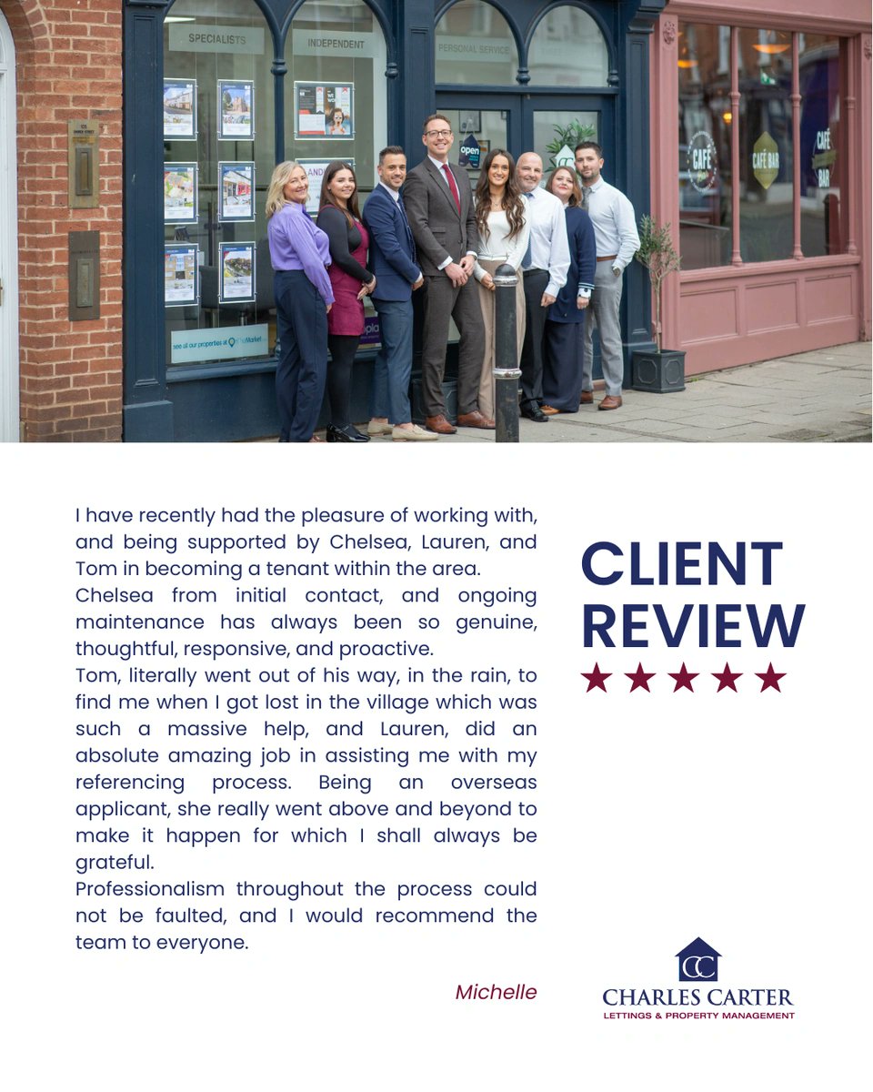 charlescarterL's tweet image. ⭐⭐⭐⭐⭐

📲 Ready to begin your property journey? Call us on 01684 292154

🔗 charlescarterlettings.co.uk

#5StarReview #PropertyExperts #BuySellRent #EstateAgents #TewkesburyProperty #WorcestershireProperty #GloucesterProperty