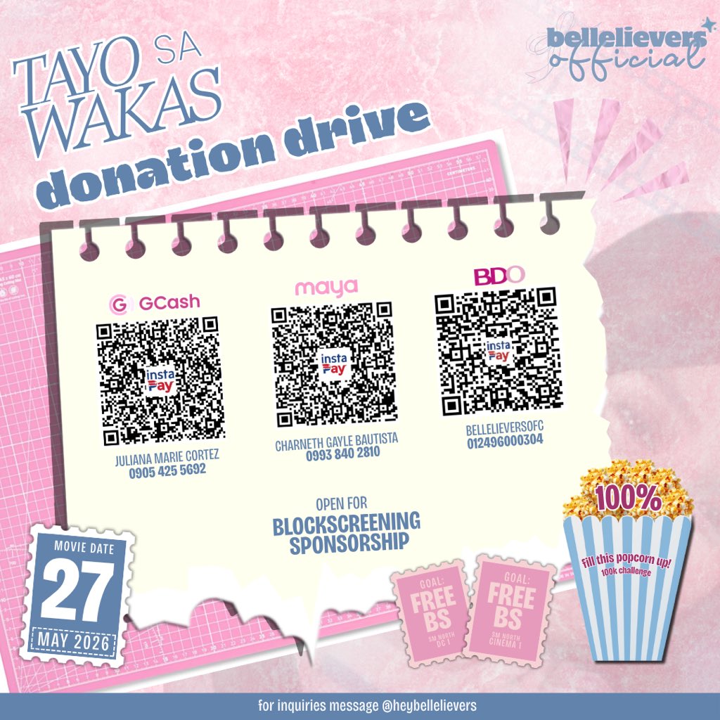 Wrapping up the month with 100% of our fundraising goal reached! 🥳

Thank you so much to everyone who generously donated for #TayoSaWakas blockscreenings.

You can still check out our donation perks, and we’ll resume fundraising after the holidays. 🤞🏻💗

Have a blessed Holy
