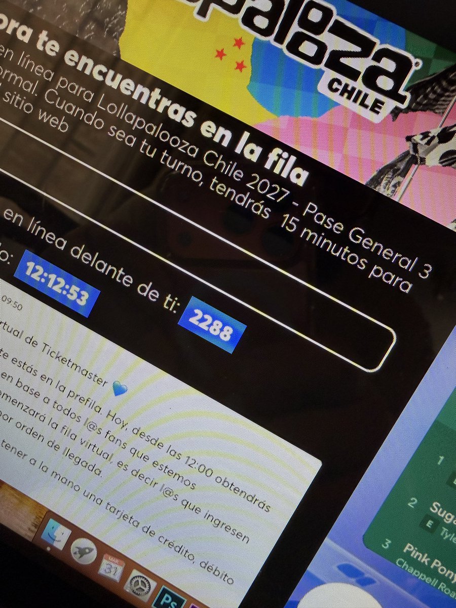 Está difícil agarrar un pájaro temprano este año otra vez  #LollaCL2027