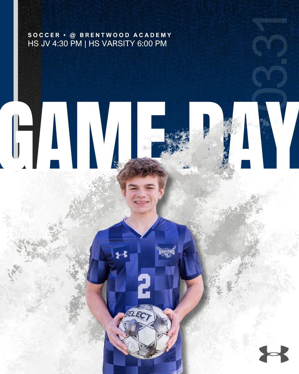 FCAFalcons's tweet photo. GAMEDAY

Boys soccer is back in action this week as they hit the road to Brentwood - GO FALCONS

⚽️ FCA @ BA
⌚ HS JV 4:30 PM | HS Varsity 6
📍Brentwood Academy https://t.co/ZcxnLPCiPb