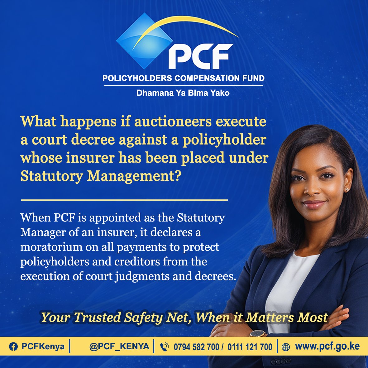 A moratorium, a temporary suspension of payments by an insurer to its policyholders, claimants, and other creditors when the insurer has been placed under statutory management.