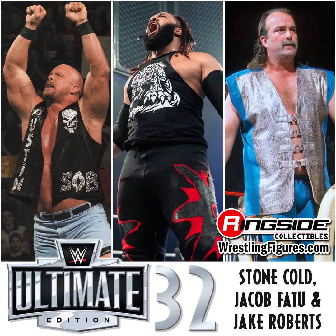 RingsideC's tweet image. Mattel WWE Ultimate Edition Series 32 is up for PRE-ORDER! ‼️

Featuring Jacob Fatu, Stone Cold Steve Austin &amp;amp; Jake “The Snake” Roberts

Shop Now ➡️ Ringsid.ec/WWEUltimate32

#RingsideCollectibles #UltimateEdition #JakeRoberts #StoneCold #JacobFatu