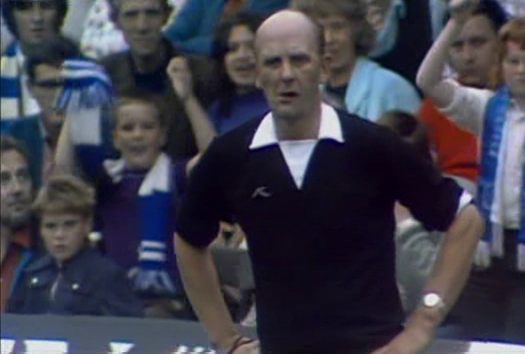 Referee Derek Nippard (Bournemouth) seen during the Birmingham-Derby Division 1 game in September 1974. He was a Football League referee from 1967 to 1978, ending his career with that year's FA Cup Final after which he and his linesmen took a lap of honour.