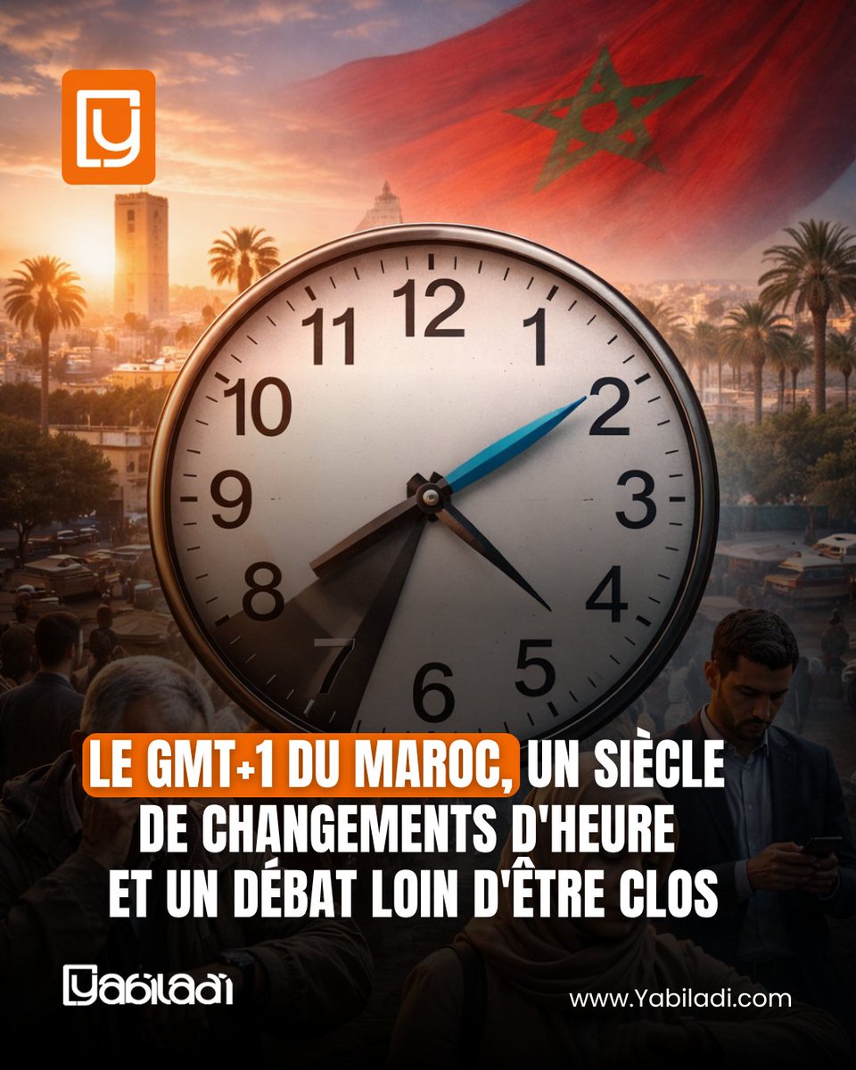 yabiladi_fr's tweet image. Le GMT+1 du Maroc, un siècle de changements d'heure et un débat loin d'être clos⏰🇲🇦
🔗 : yabiladi.com/articles/detai…

#Maroc #HeureLégale #GMT #ChangementHeure #Société