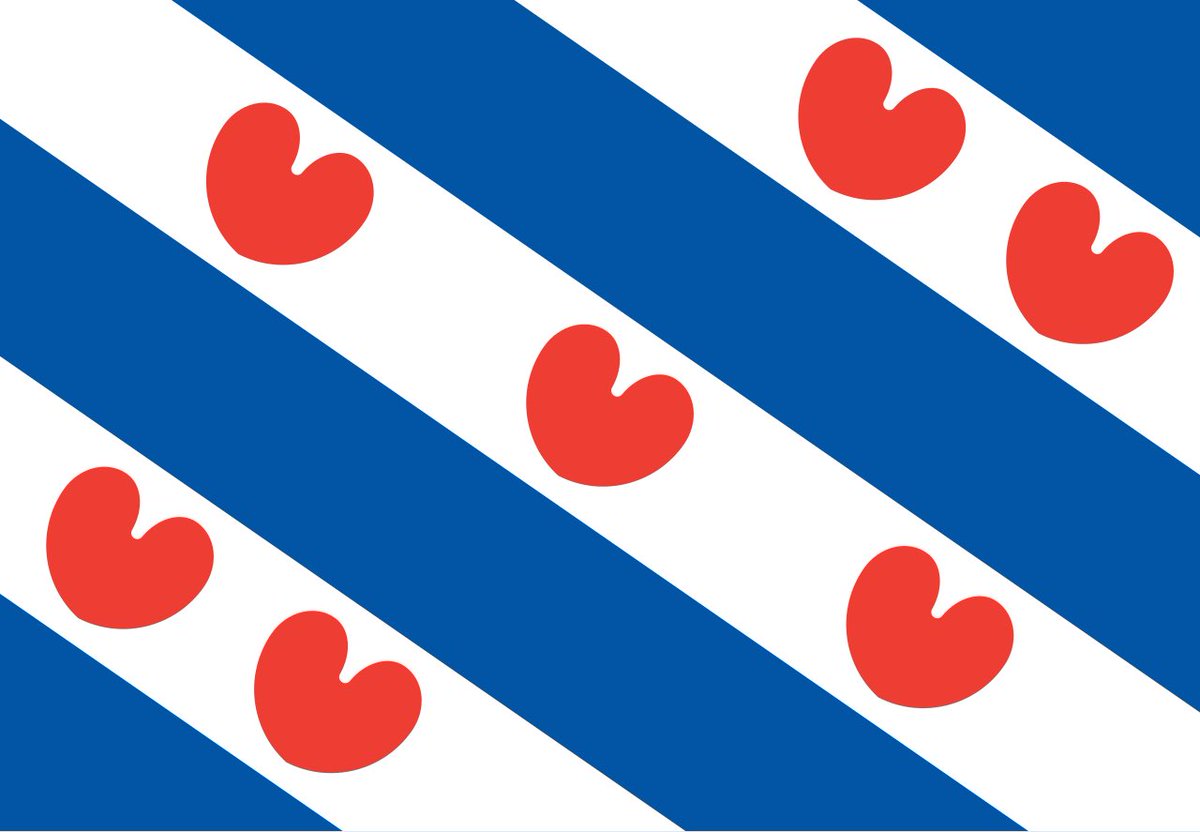 edwintandayu's tweet photo. @dmartin7730 @notrayancherki Frisian Flag emang diambil dari bendera provinsi Friesland di Belanda. 

"Hati Merah" di benderanya sebenernya itu bukan lambang hati tapi daun pompeblêd atau teratai yg dibikin warna merah.. https://t.co/wNsVE4Z1yf