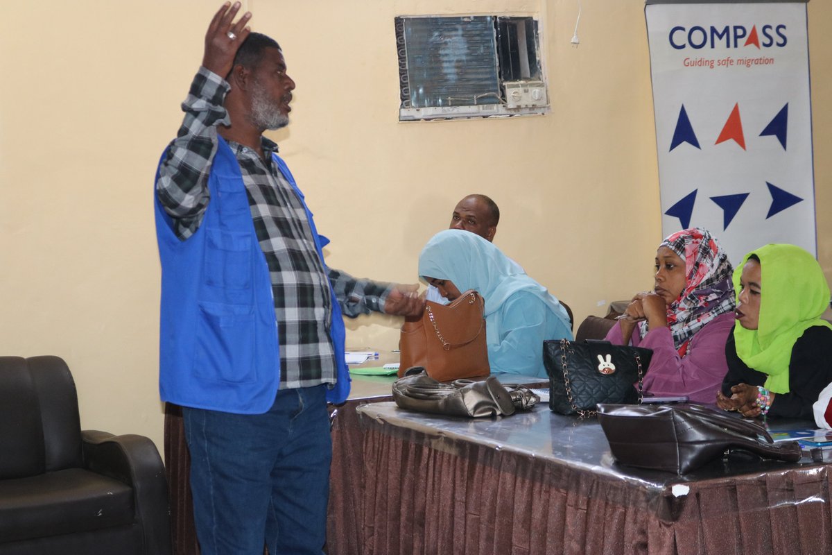IOMSudan's tweet photo. A workshop in Gedaref for social workers from government and civil society to strengthen capacities on migrant vulnerability, counter‑trafficking, and PSEA.
#SafeMigration #Protection #compassiom #EmbassyoftheNetherlands https://t.co/cL2HQ7emn3