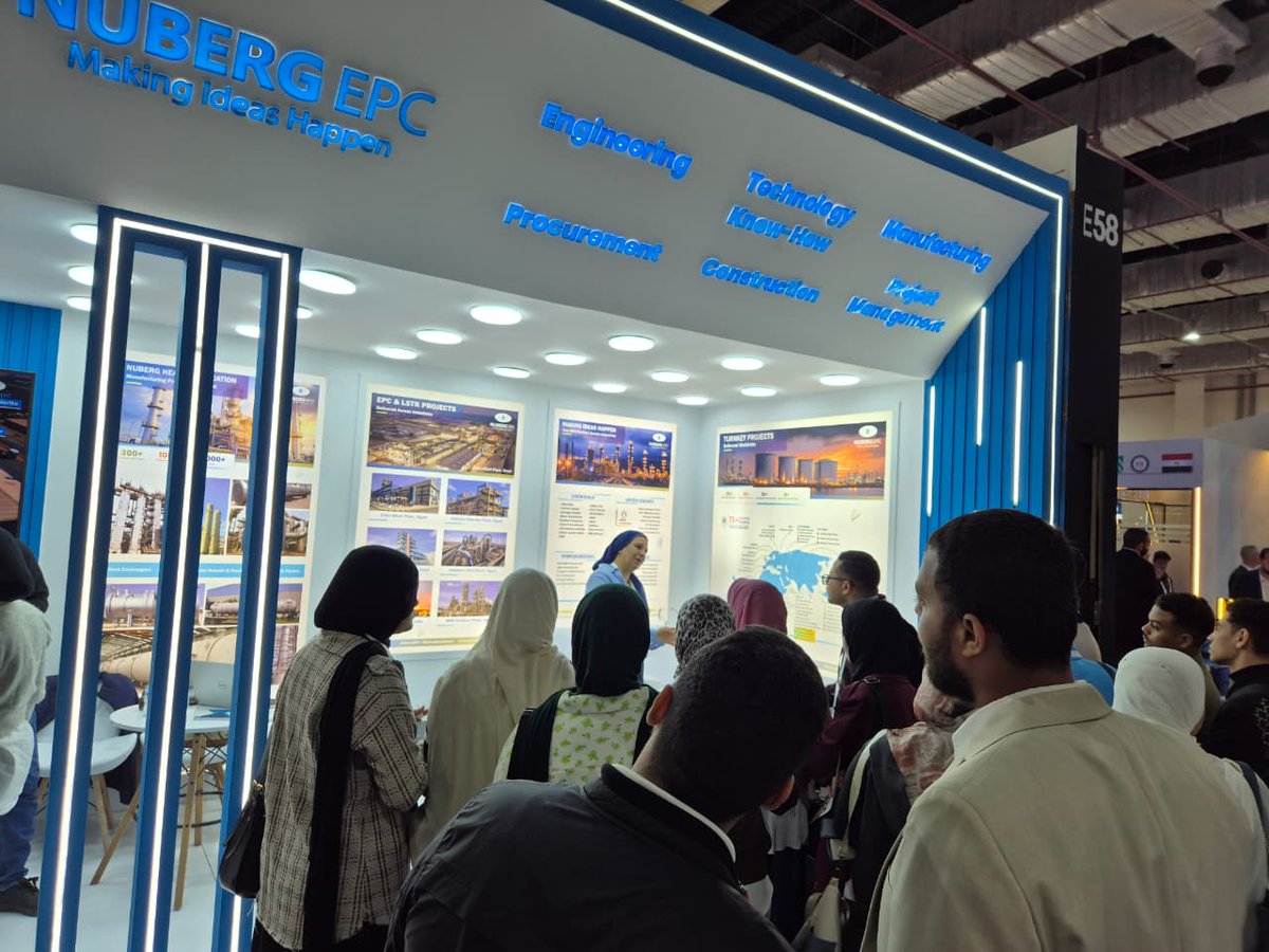 NubergEPC's tweet photo. Day 2 at #EGYPES2026 is in full swing!
Nuberg EPC is driving conversations on energy security, green transition &amp; resilient EPC delivery — while showcasing our global project footprint.
📍 Stand 1 | Hall 1E50

#nubergepc #makingideashappen #energytransition #epcexperts https://t.co/DPlRUwQeg7