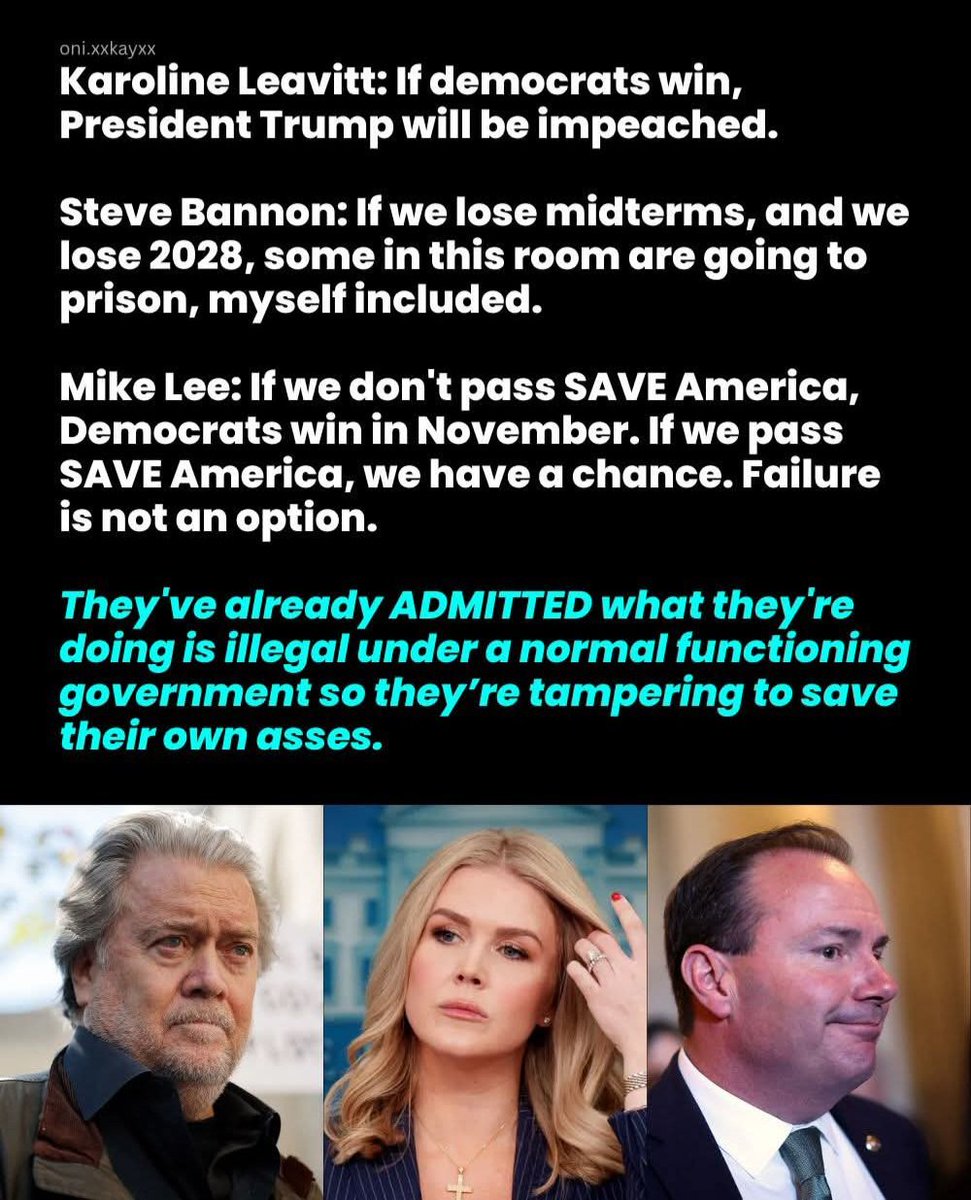 Had enough yet? Republicans admit they’re illegally tampering with government to dodge impeachment and prison, vote every last one of them out in November!